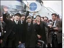 Beatles arrive in NYC,  Feb. 7, 1964....click to Beatles web tribute